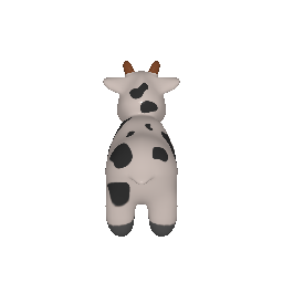 360-degree renders of the cow